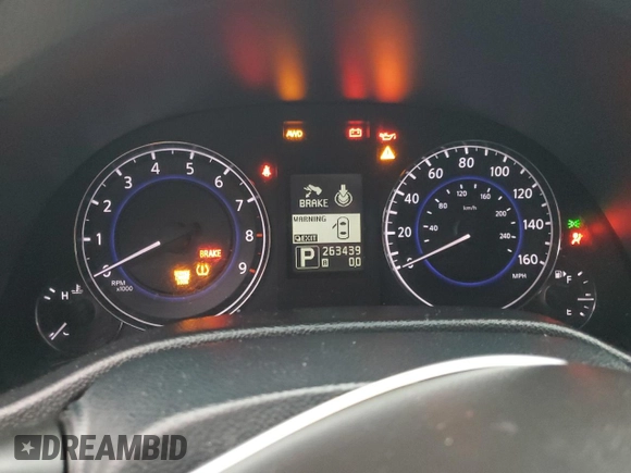 2010 Infiniti G37 x with VIN JN1CV6AR5AM460038, listed as a Copart auction lot 84489894 with 263,439 mi miles and Clean Title. Bid and sale history available at DreamBid. Image 9.