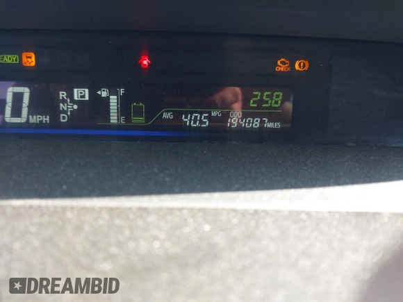2013 Toyota Prius Two with VIN JTDZN3EU6D3203677, listed as a IAAI auction lot 42078214 with 194,087 mi miles and . Bid and sale history available at carsss.com. Image 7.