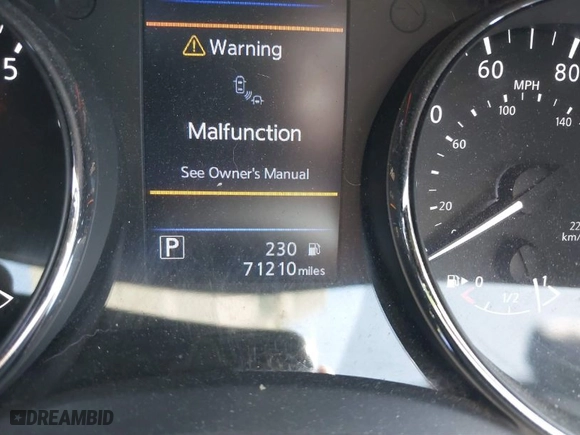 2018 Nissan Rogue SV with VIN 5N1AT2MT6JC748923, listed as a IAAI auction lot 41855047 with 71210 miles. Bid and sale history available at carsss.com. Image 15.