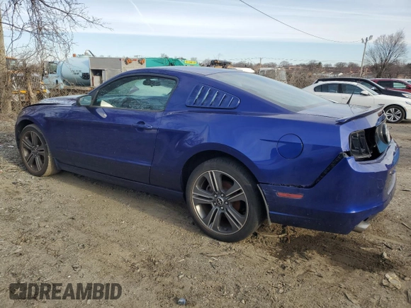 2013 Ford Mustang V6 with VIN 1ZVBP8AM1D5225666, listed as a Copart auction lot 45100445 with 51,588 mi miles and Salvage Title. Bid and sale history available at carsss.com. Image 2.