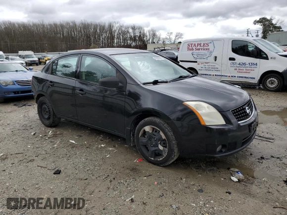 2008 Nissan Sentra S with VIN 3N1AB61E38L713486, listed as a Copart auction lot 45638244 with 147,710 mi miles and Salvage Title. Bid and sale history available at DreamBid. Image 4.