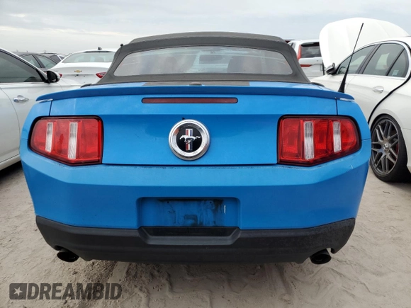 2011 Ford Mustang V6 with VIN 1ZVBP8EM0B5126716, listed as a Copart auction lot 76779624 with Not provided miles and Non repairable. Bid and sale history available at DreamBid. Image 6.
