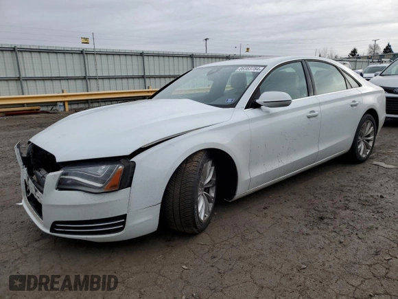 2012 Audi A8 с VIN WAUAVAFD0CN036751, выставлен на аукционе Copart как лот 86383784 с пробегом 96 658 миль миль и Списание • Salvage title. История ставок и продаж доступна на DreamBid. Изображение 1.