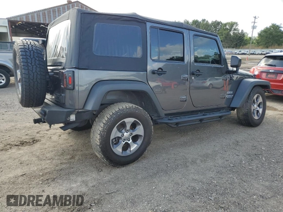 2017 Jeep Wrangler Unlimited Sport with VIN 1C4BJWDG8HL680627, listed as a Copart auction lot 61241735 with 100,890 mi miles and Salvage title. Bid and sale history available at DreamBid. Image 3.