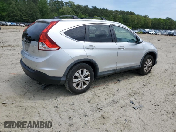 2013 Honda CR-V EX-L z VIN 2HKRM4H78DH668500, wystawiony jako Copart lot #56312175 z przebiegiem 189 320 mil mil oraz Szkody całkowita. Historia ofert i sprzedaży dostępna na DreamBid. Obrazek 3.