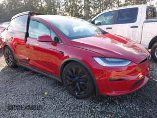 2022 Tesla Model X with VIN 7SAXCBE54NF336025, listed as a IAAI auction lot 41494077 with 1 mi miles. Bid and sale history available at carsss.com. Image 1.