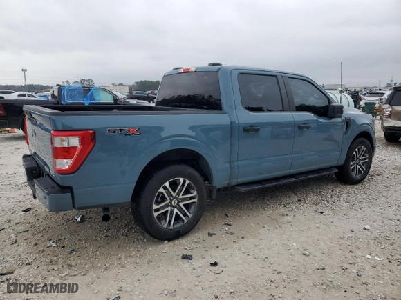 2023 Ford F-150 XL with VIN 1FTEW1CP6PKE73693, listed as a Copart auction lot 44504665 with 34,087 mi miles and Salvage Title. Bid and sale history available at carsss.com. Image 3.
