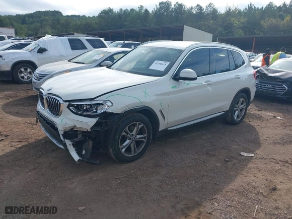 2021 BMW X3 sDrive30i with VIN 5UXTY3C01M9H17478, listed as a IAAI auction lot 40700615 with 37,277 mi miles. Bid and sale history available at carsss.com. Image 2.