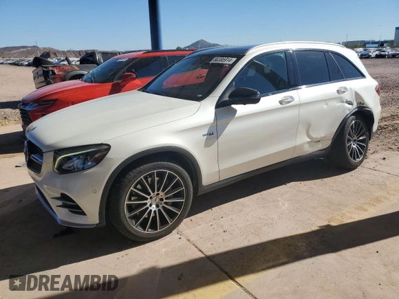 2017 Mercedes-Benz GLC with VIN WDC0G6EB9HF258898, listed as a Copart auction lot 80385914 with 98,318 mi miles and Salvage Title. Bid and sale history available at carsss.com. Image 1.