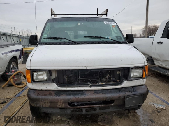 2005 Ford Econoline Cargo with VIN 1FTNE24W25HB03401, listed as a Copart auction lot 85960554 with 218,642 mi miles and Salvage Title. Bid and sale history available at carsss.com. Image 5.