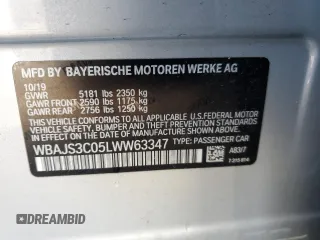 2020 BMW 5 Series 540i xDrive z VIN WBAJS3C05LWW63347, wystawiony jako Copart lot #86566824 z przebiegiem 35 434 mil mil oraz Szkoda całkowita • Salvage title. Historia ofert i sprzedaży dostępna na DreamBid. Obrazek 14.