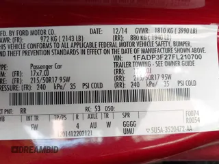 2015 Ford Focus SE с VIN 1FADP3F27FL210700, выставлен на аукционе IAAI как лот 42246233 с пробегом 149 392 миль миль и . История ставок и продаж доступна на DreamBid. Изображение 9.
