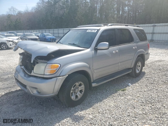 2002 Toyota Sequoia Limited with VIN 5TDZT38A72S091667, listed as a Copart auction lot 47106775 with 275,790 mi miles and Salvage Title. Bid and sale history available at carsss.com. Image 1.