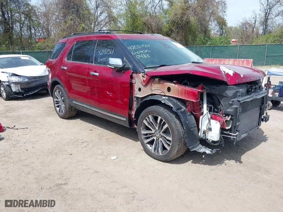 2016 Ford Explorer Platinum with VIN 1FM5K8HT5GGD22093, listed as a IAAI auction lot 42081561 with 100,645 mi miles. Bid and sale history available at carsss.com. Image 1.