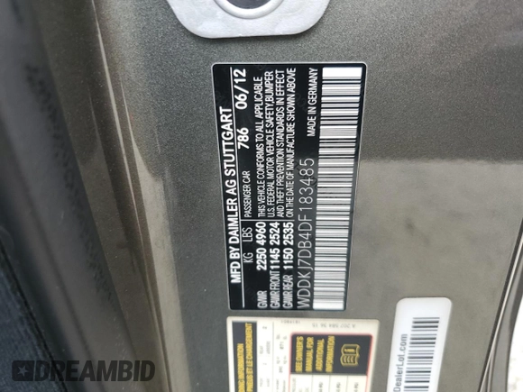 2013 Mercedes-Benz E 550 с VIN WDDKJ7DB4DF183485, выставлен на аукционе Copart как лот 72271004 с пробегом 84 498 миль миль и Списание • Salvage title. История ставок и продаж доступна на DreamBid. Изображение 15.