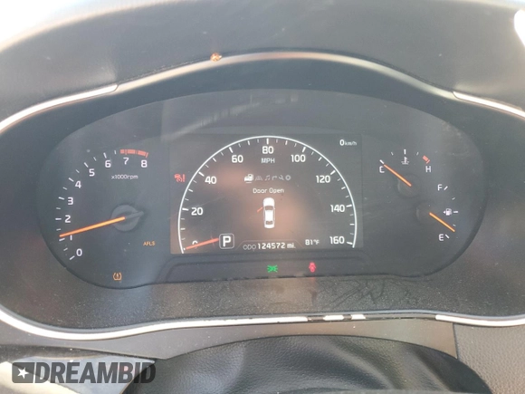 2015 Kia Cadenza Limited with VIN KNALN4D78F5172928, listed as a Copart auction lot 75952444 with 124,572 mi miles and Salvage Title. Bid and sale history available at carsss.com. Image 9.