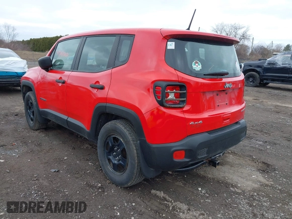 2018 Jeep Renegade Sport with VIN ZACCJBAHXJPH26826, listed as a IAAI auction lot 41784702 with 65,621 mi miles and . Bid and sale history available at DreamBid. Image 3.