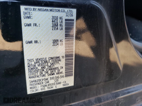 2017 Nissan LEAF SL with VIN 1N4BZ0CP3HC303636, listed as a Copart auction lot 71607562 with 33,367 mi miles. Bid and sale history available at carsss.com. Image 15.