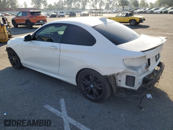 2017 BMW 2 Series M240i with VIN WBA2G1C39HV638985, listed as a Copart auction lot 73251224 with 53,721 mi miles and Salvage Title. Bid and sale history available at carsss.com. Image 2.