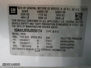 2018 Chevrolet Equinox LT with VIN 3GNAXJEV0JS556174, listed as a Copart auction lot 54254145 with 132,650 mi miles and Salvage Title. Bid and sale history available at carsss.com. Image 13.