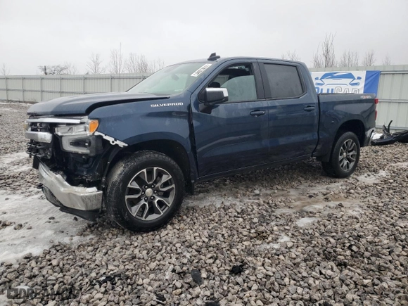 2022 Chevrolet Silverado 1500 LT with VIN 1GCPDKEK9NZ559509, listed as a Copart auction lot 41744165 with 59,893 mi miles and Clean Title. Bid and sale history available at carsss.com. Image 1.