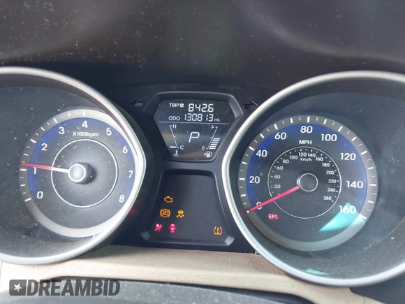 2013 Hyundai Elantra Limited with VIN KMHDH4AE6DU920835, listed as a IAAI auction lot 42084200 with 130,813 mi miles. Bid and sale history available at carsss.com. Image 7.