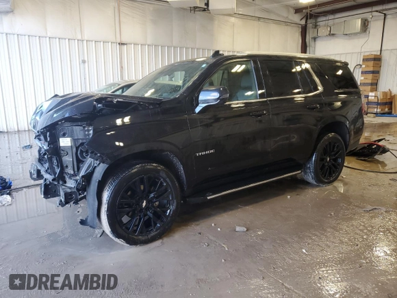 2023 Chevrolet Tahoe LT with VIN 1GNSKNKD0PR196082, listed as a Copart auction lot 45707215 with 35,736 mi miles and Salvage title. Bid and sale history available at DreamBid. Image 1.
