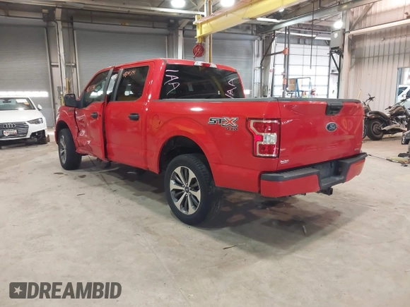 2019 Ford F-150 XL with VIN 1FTEW1EP8KFC25296, listed as a IAAI auction lot 41641341 with 68,091 mi miles. Bid and sale history available at carsss.com. Image 3.