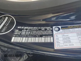 2022 Mercedes-Benz EQS 580 z VIN W1KCG4EB1NA021781, wystawiony jako Copart lot #53314125 z przebiegiem 22 867 mil mil oraz Nie do naprawy. Historia ofert i sprzedaży dostępna na DreamBid. Obrazek 12.