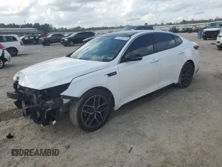 2019 Kia Optima SX with VIN 5XXGW4L23KG310288, listed as a Copart auction lot 51225615 with 99,560 mi miles and Salvage title. Bid and sale history available at DreamBid. Image 1.