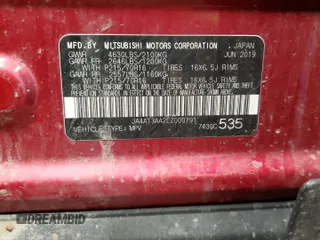 2020 Mitsubishi Eclipse Cross ES with VIN JA4AT3AA2LZ000791, listed as a Copart auction lot 51672075 with 71,448 mi miles and Salvage title. Bid and sale history available at DreamBid. Image 16.
