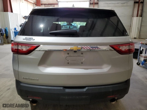 2021 Chevrolet Traverse LS with VIN 1GNERFKWXMJ263118, listed as a Copart auction lot 49945675 with 55,716 mi miles and Salvage Title. Bid and sale history available at carsss.com. Image 6.
