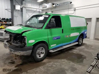 2019 GMC Savana Cargo Van with VIN 1GTW7AFGXK1281852, listed as a Copart auction lot 85546514 with 147,683 mi miles and Salvage Title. Bid and sale history available at carsss.com. Image 1.