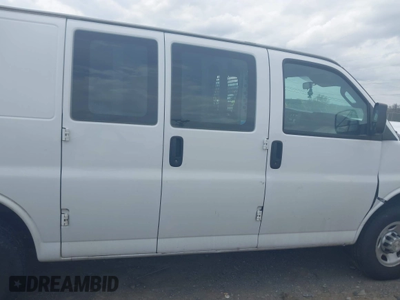 2019 Chevrolet Express Cargo Van with VIN 1GCWGAFG1K1301406, listed as a IAAI auction lot 41754424 with 156,602 mi miles. Bid and sale history available at carsss.com. Image 13.