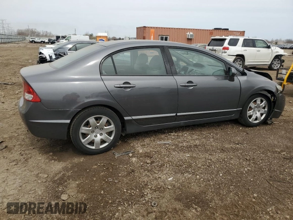 2011 Honda Civic LX with VIN 19XFA1F53BE006949, listed as a Copart auction lot 51457155 with 82,416 mi miles and Salvage Title. Bid and sale history available at DreamBid. Image 3.