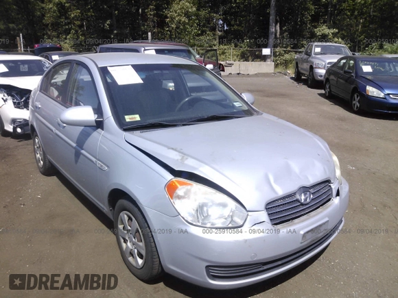 2007 Hyundai Accent GLS with VIN KMHCN46C97U131224, listed as a IAAI auction lot 25910584 with 89,432 mi miles. Bid and sale history available at carsss.com. Image 1.