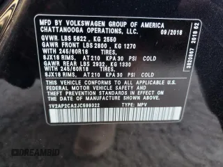 2018 Volkswagen Atlas S z VIN 1V2AP2CA2JC599322, wystawiony jako Copart lot #85082854 z przebiegiem 144 813 mil mil oraz Szkoda całkowita • Salvage title. Historia ofert i sprzedaży dostępna na DreamBid. Obrazek 14.
