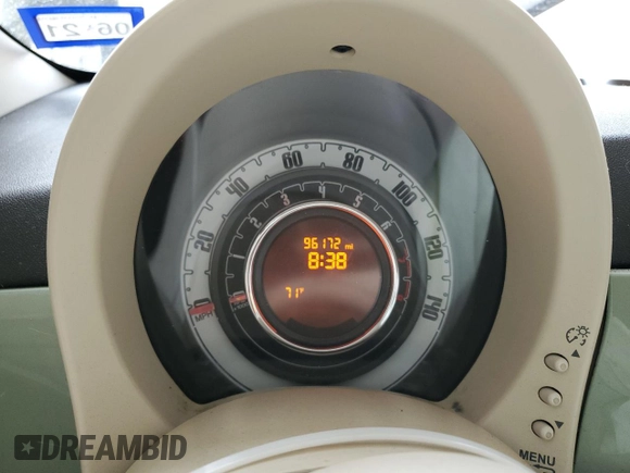 2013 FIAT 500 Pop with VIN 3C3CFFAR3DT534909, listed as a Copart auction lot 50593945 with 96,172 mi miles and Non repairable. Bid and sale history available at DreamBid. Image 9.