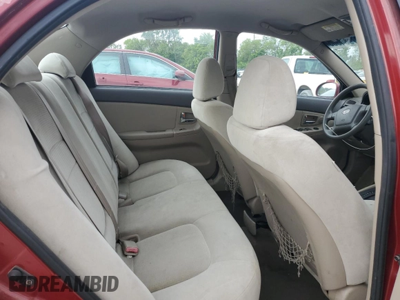 2008 Kia Spectra EX with VIN KNAFE121985532558, listed as a Copart auction lot 57984805 with 136,964 mi miles and Salvage title. Bid and sale history available at DreamBid. Image 11.