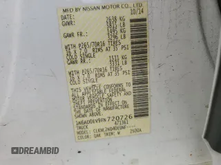 2015 Nissan Frontier SV с VIN 1N6AD0EV9FN720726, выставлен на аукционе Copart как лот 55220705 с пробегом 191 648 миль миль и Списание • Salvage title. История ставок и продаж доступна на DreamBid. Изображение 12.