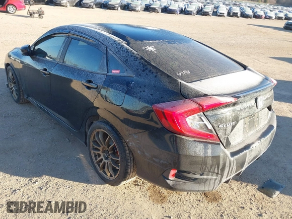 2019 Honda Civic Sedan Sport with VIN 2HGFC2F85KH550529, listed as a IAAI auction lot 41293816 with 44,584 mi miles. Bid and sale history available at carsss.com. Image 3.