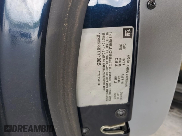 2007 Pontiac Solstice z VIN 1G2MB35B77Y108025, wystawiony jako Copart lot #52437135 z przebiegiem 150 528 mil mil oraz Szkoda całkowita • Salvage title. Historia ofert i sprzedaży dostępna na DreamBid. Obrazek 14.