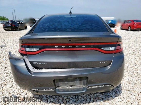 2015 Dodge Dart GT with VIN 1C3CDFEB9FD277668, listed as a Copart auction lot 56960145 with 162,124 mi miles and Salvage title. Bid and sale history available at DreamBid. Image 6.