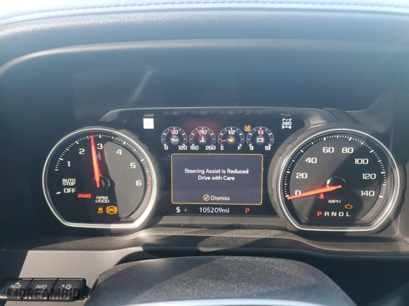 2019 Chevrolet Silverado 1500 LTZ with VIN 1GCUYGEL8KZ164679, listed as a Copart auction lot 82956864 with 105,209 mi miles and Non Repairable. Bid and sale history available at carsss.com. Image 9.