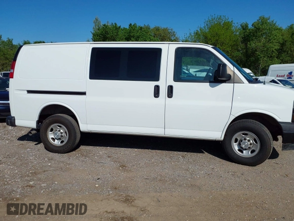 2019 Chevrolet Express Cargo Van with VIN 1GCWGAFP6K1173549, listed as a IAAI auction lot 42082743 with 86,763 mi miles. Bid and sale history available at carsss.com. Image 13.
