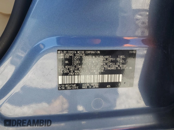 2011 Toyota RAV4 with VIN JTMZF4DV7B5037426, listed as a Copart auction lot 52335655 with 90,714 mi miles and Salvage Title. Bid and sale history available at carsss.com. Image 13.