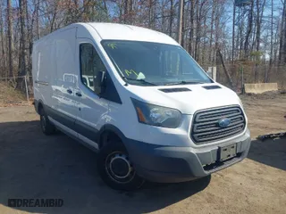 2016 Ford Transit Cargo Van with VIN 1FTYR2CM0GKB50191, listed as a IAAI auction lot 41656928 with 232,192 mi miles. Bid and sale history available at carsss.com. Image 1.