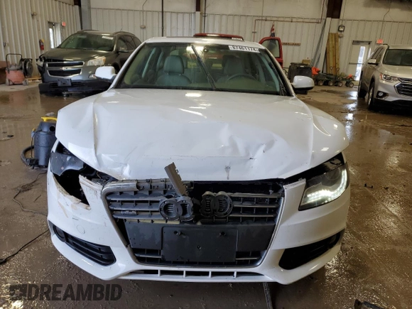2012 Audi A4 Premium with VIN WAUDFAFL9CA116509, listed as a Copart auction lot 87461174 with 104,326 mi miles and Non Repairable. Bid and sale history available at carsss.com. Image 5.