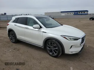 2019 Infiniti QX50 Essential with VIN 3PCAJ5M33KF102349, listed as a Copart auction lot 50349125 with 147,683 mi miles and Salvage Title. Bid and sale history available at DreamBid. Image 4.