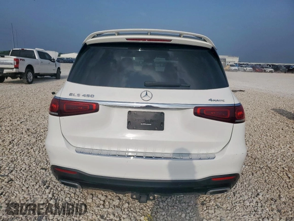 2022 Mercedes-Benz GLS 450 with VIN 4JGFF5KE6NA739823, listed as a Copart auction lot 57478395 with 35,664 mi miles and Salvage title. Bid and sale history available at DreamBid. Image 6.